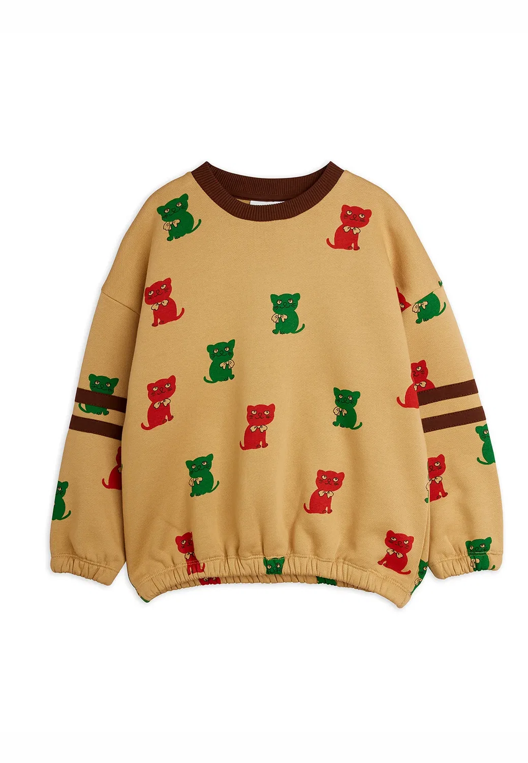 Толстовка унисекс с котятами Mini Rodini, Beige