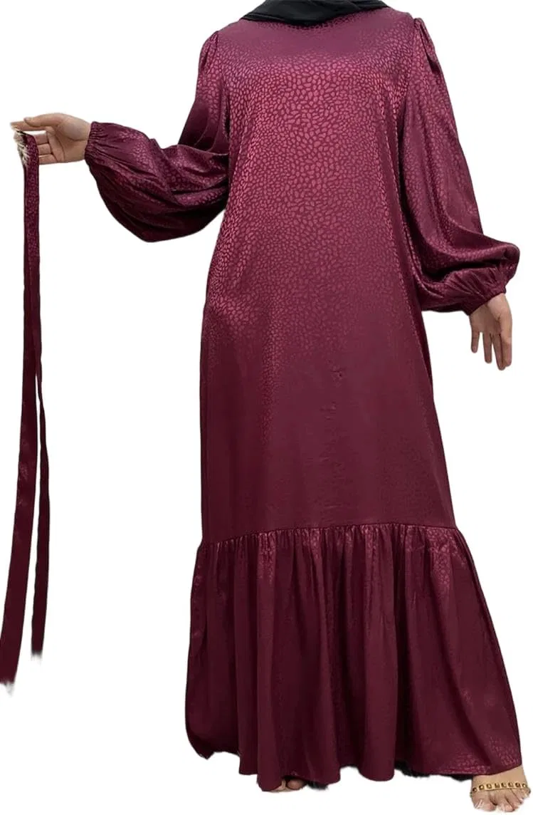 Женское повседневное платье абайя Muslim Dress, 6531 Pnnrk — фото 3