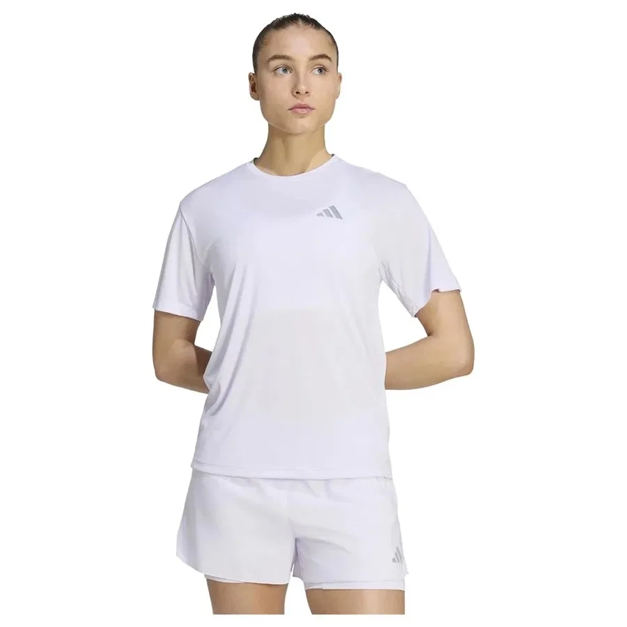 Женская футболка с принтом Run Ess Tee W adidas, Фиолетовый — фото 2