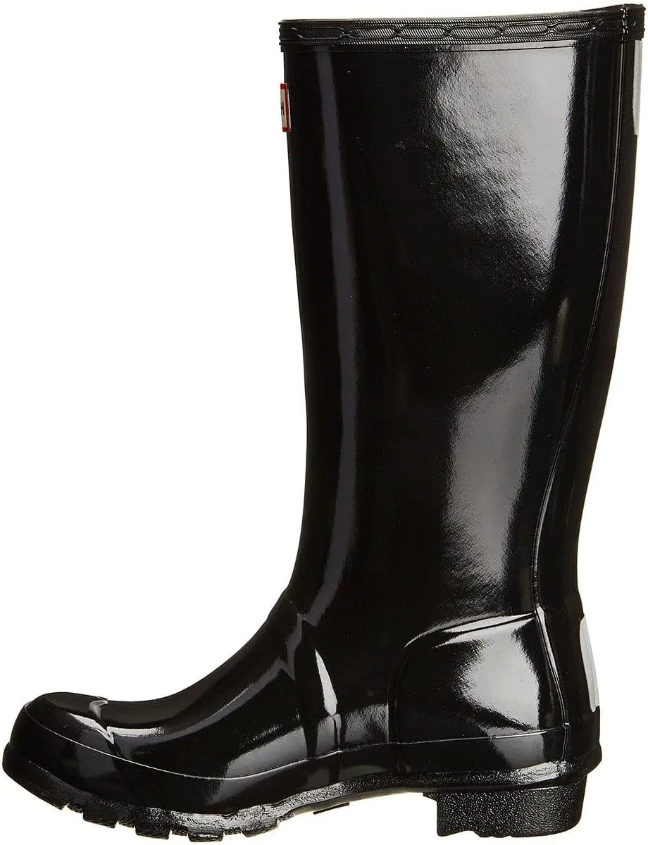 Детские резиновые сапоги с глянцевым покрытием Original Hunter, Black — фото 4