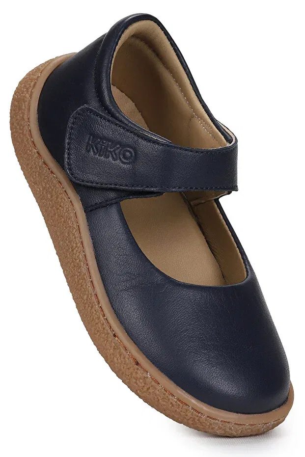 Детские балетки для девочек кожаные Lida Kiko Kids, Navy Blue
