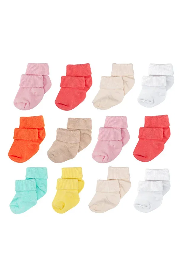 Детские носки для девочек хлопковые 12 шт Basics Novibaby, New Girl — фото 2