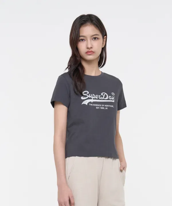 Футболка с логотипом Essentials, Superdry, угольный