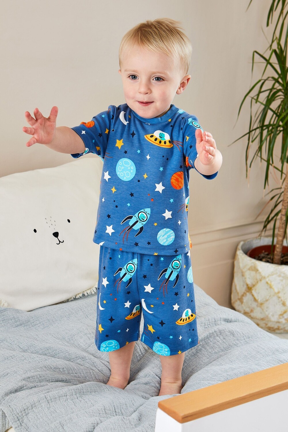 

Светящаяся в темноте пижама из джерси Jojo Maman Bébé, синий