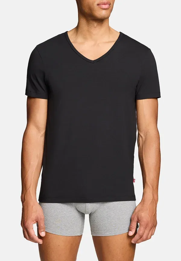 Футболка Levi'S Herren, комплект из 4 шт., мужская Herren Unterhemd V-ausschnitt - майка, черный