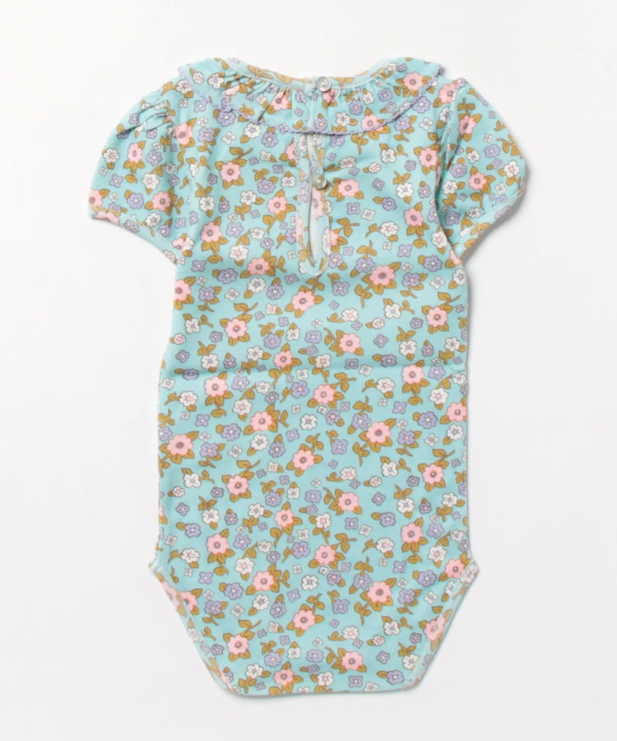 Детский боди-комбинезон с цветочным принтом Perrine baby body Bliss hello Simone, Blue — фото 3