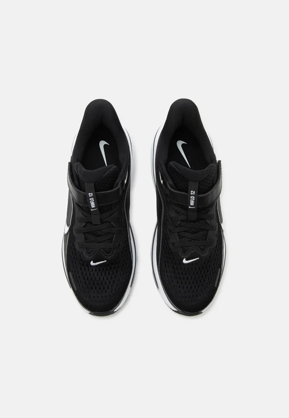 Кроссовки Air Winflo 12 унисекс для бега по улицам Nike Performance, Black/White/Dark Smoke Grey — фото 4