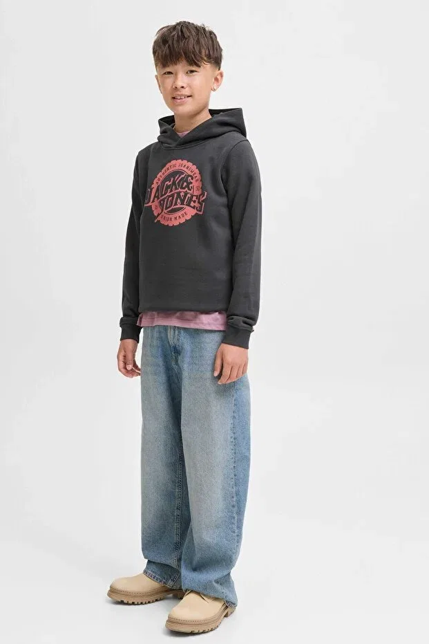 Детские свитшот для девочек хлопковый Sportswear Jack & Jones, Black — фото 3
