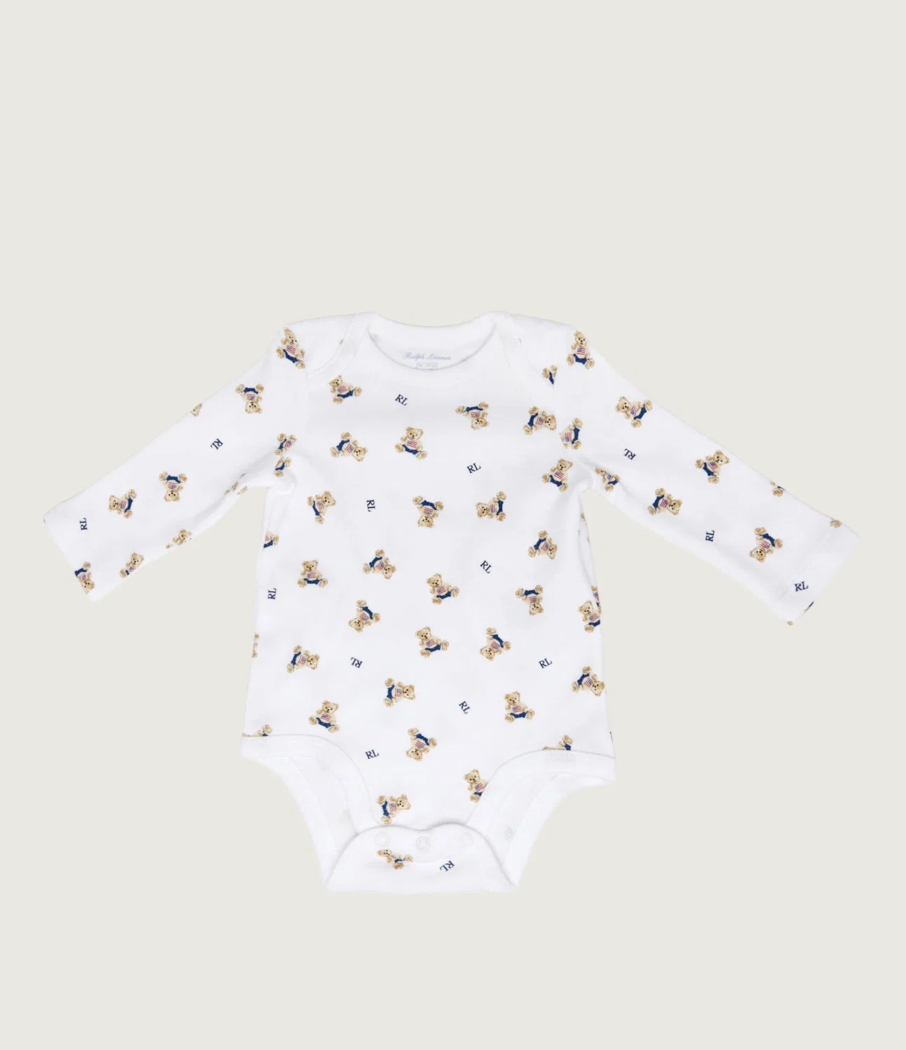 Комплект боди из хлопка Polo Ralph Lauren, белый — фото 4