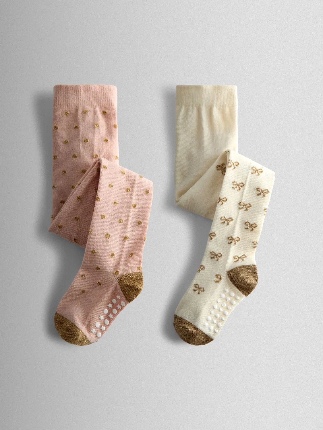 Колготки 2 в 1 с блестками JoJo Maman Bébé, розовые