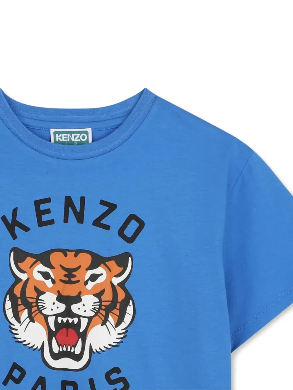 Футболка с принтом Tiger Kenzo Kids, синий — фото 3