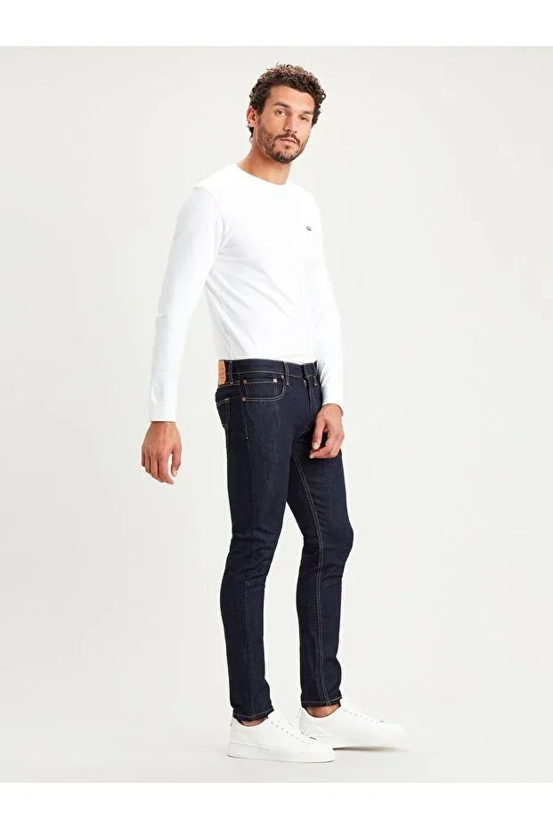 Мужские джинсы зауженные 512 slim fit men's jean pants - dark hollow local Levi'S, Med Indigo — фото 2