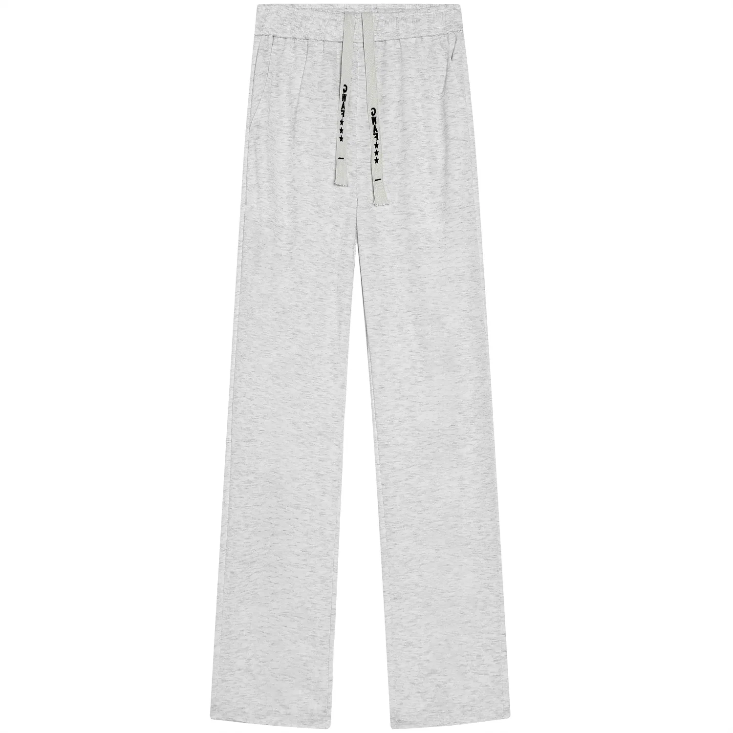 Детские спортивные брюки свободного кроя с утеплением White Heather Gray GWAF, Белый Серый