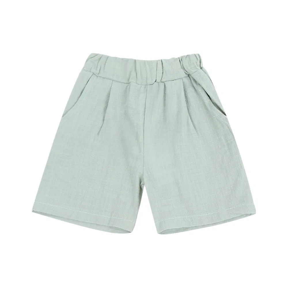 Детские шорты-бермуды с защипами, модель D26308 BABYBLEE, Mint
