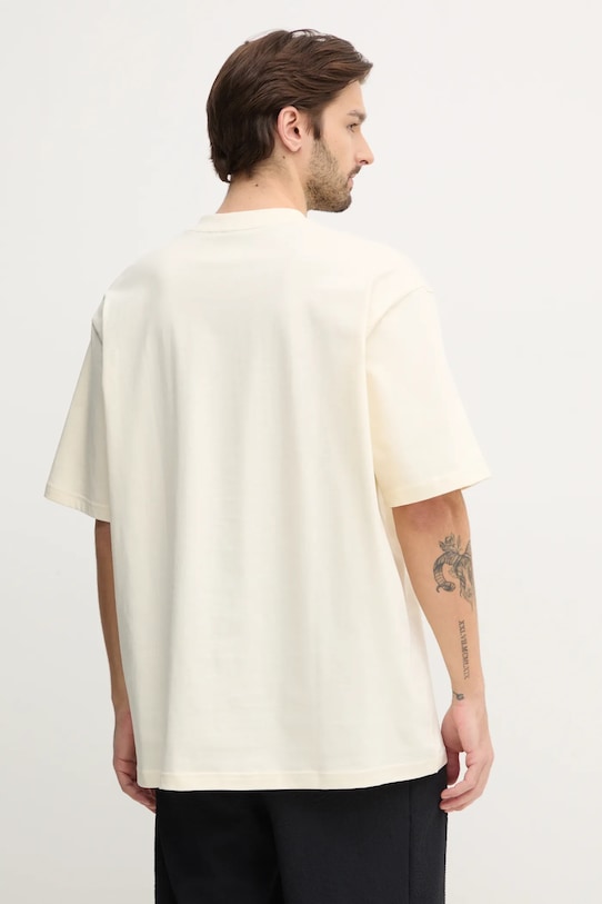 Хлопковая футболка FRONT ST TEE Adidas Originals, бежевый — фото 3