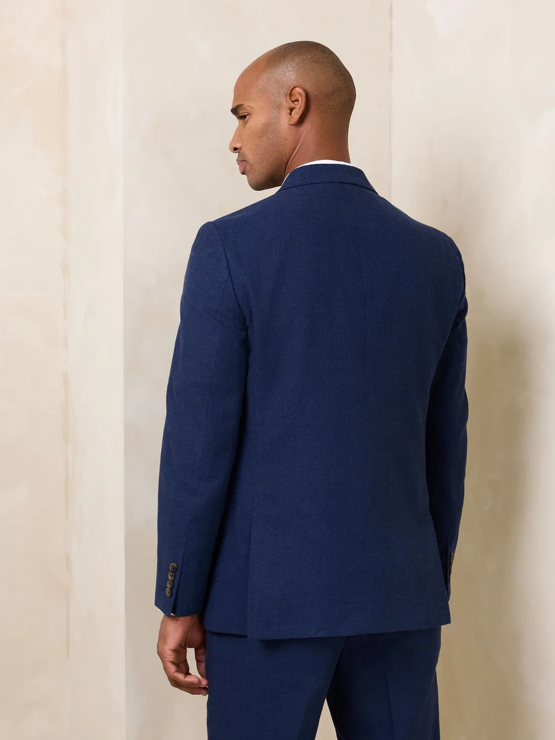 Пиджак костюмный с лацканами Navy Tailored Fit Next, темно-синий — фото 4