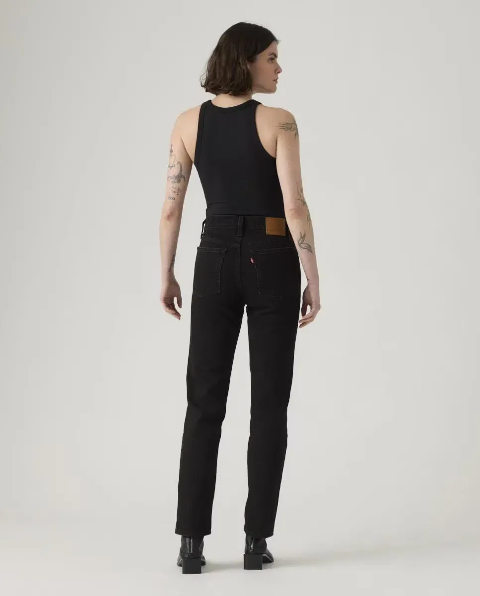Женские джинсы-скинни с высокой посадкой Wedgie Slim Levi's, Negro — фото 2