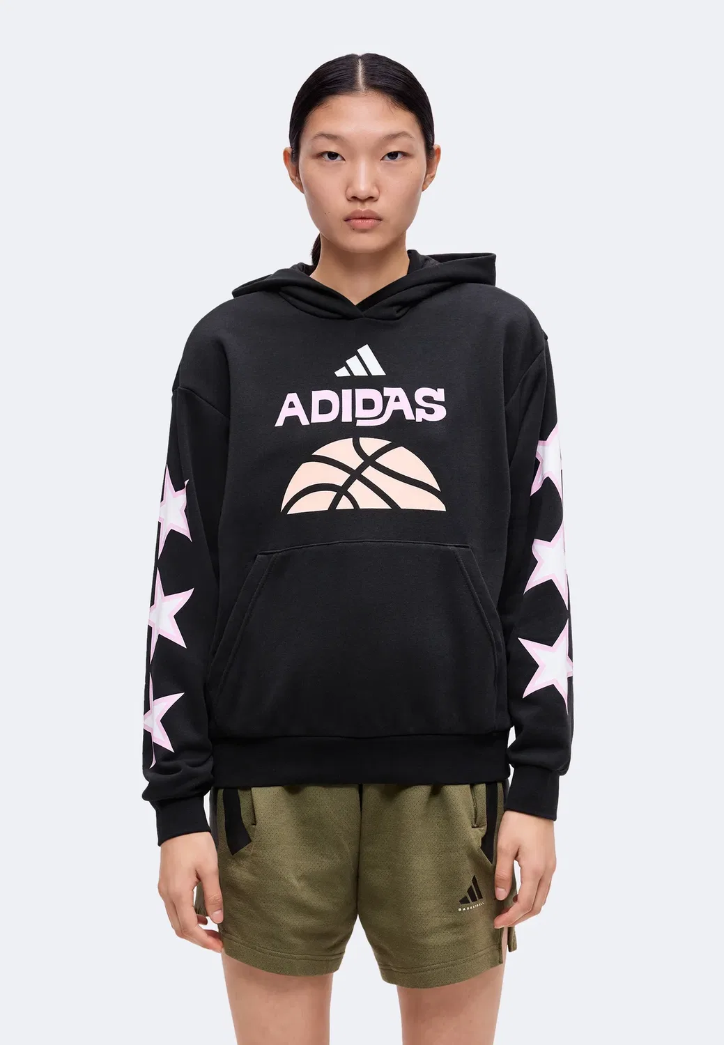 Худи WNBA Adidas Performance, Black/Clear Pink