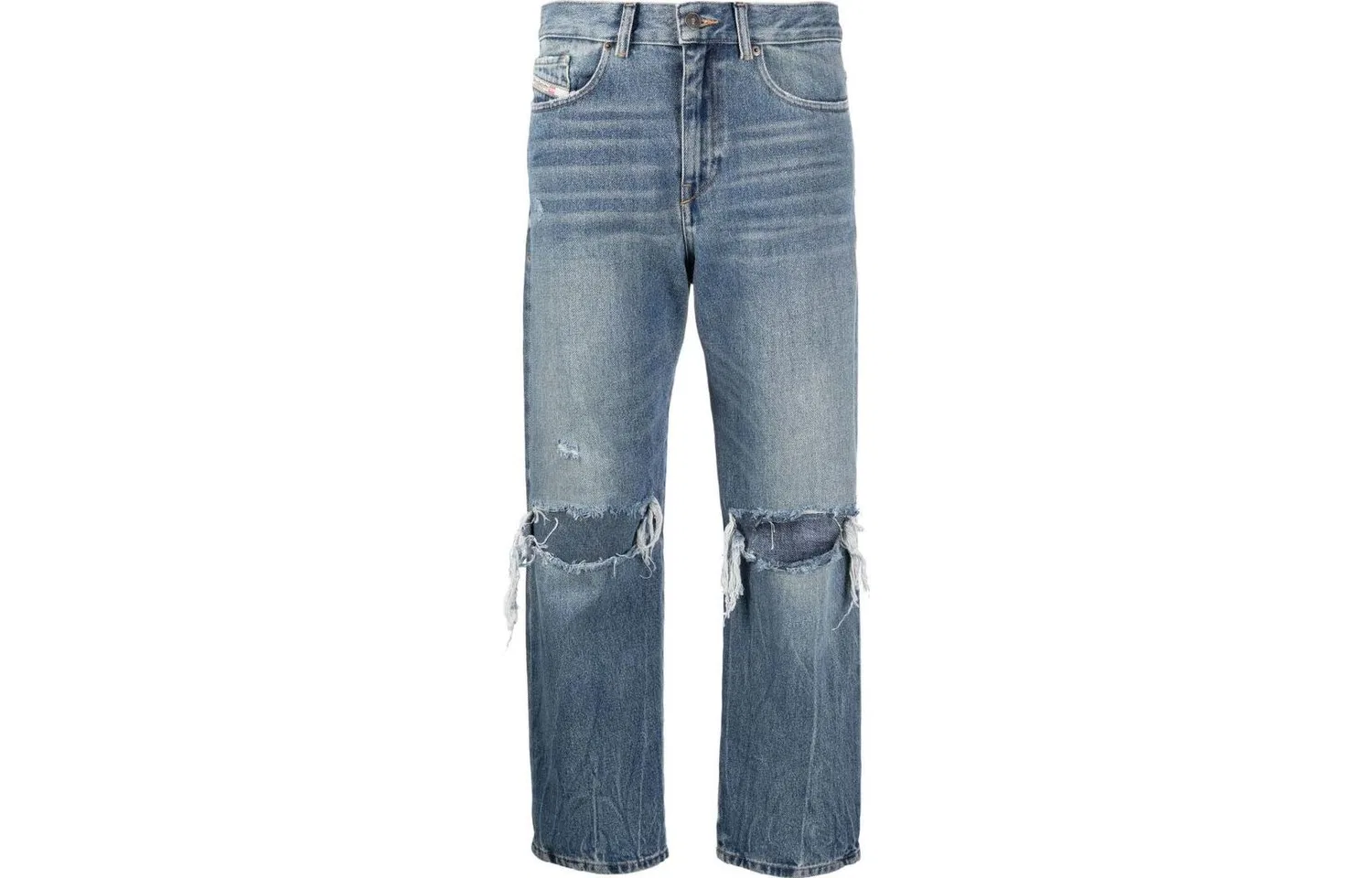 Женские джинсы с потертостями DIESEL, Blue