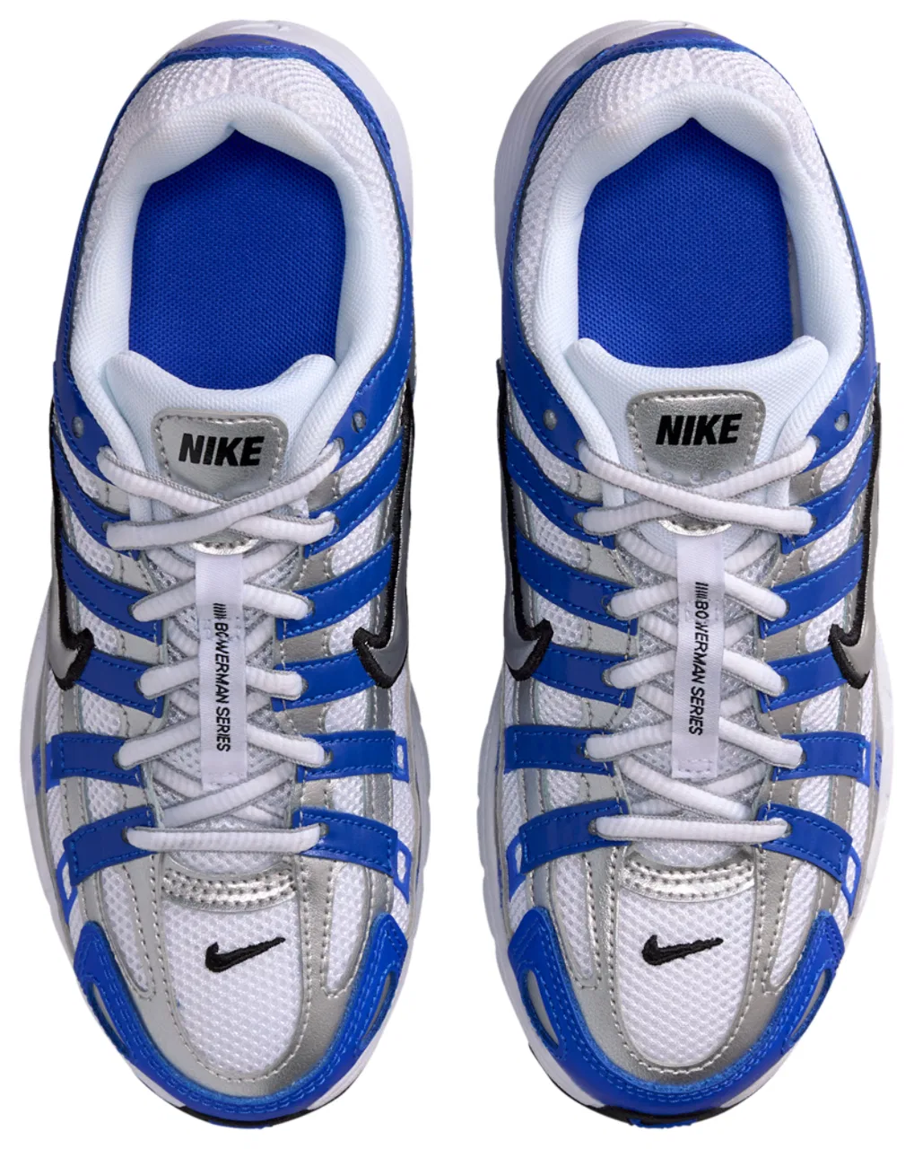 Кроссовки для мальчиков P-6000 Nike, цвет Racer Blue/Metallic Silver/Metallic Silver — фото 4