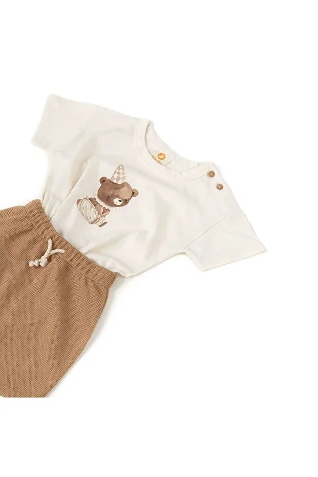 Детские шорты для мальчиков хлопковые Sportswear Hoppies, Bronze Coffee — фото 4
