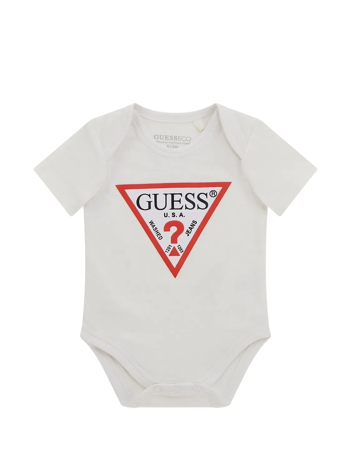 Боди с коротким рукавом и принтом логотипа Guess Kids, белый