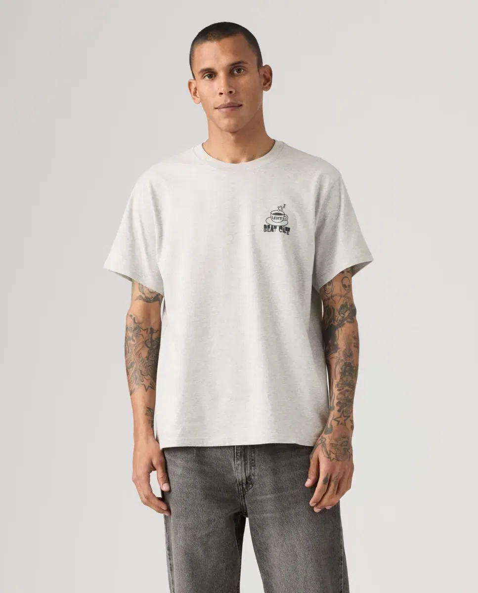 Мужская футболка хлопковая с принтом Levi's, Gris Claro