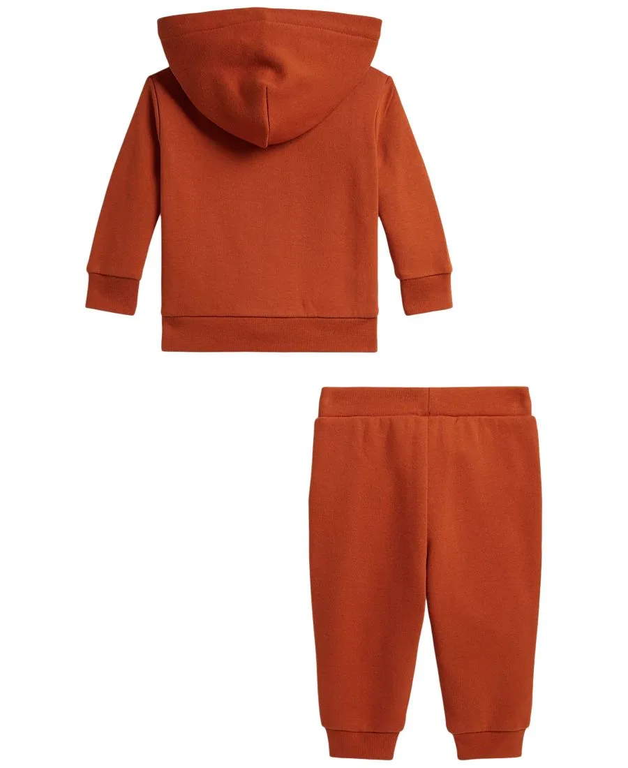 Комплект из худи и брюк с флисом, с капюшоном и длинным рукавом Polo Ralph Lauren, Sweet Potato — фото 2