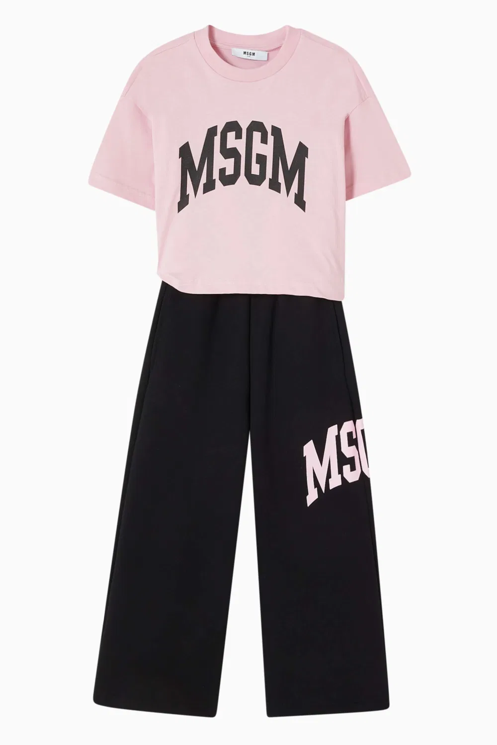 Футболка укороченная с логотипом MSGM, белый — фото 2