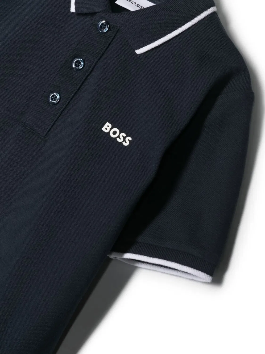 BOSS Поло из хлопка, синий — фото 3