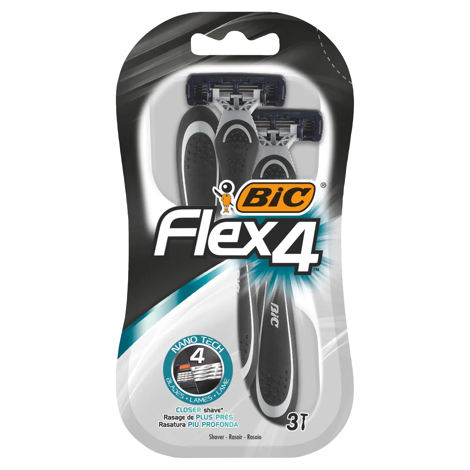 

Bic Flex 4 моноблочные бритвы, 3 шт/1 упаковка