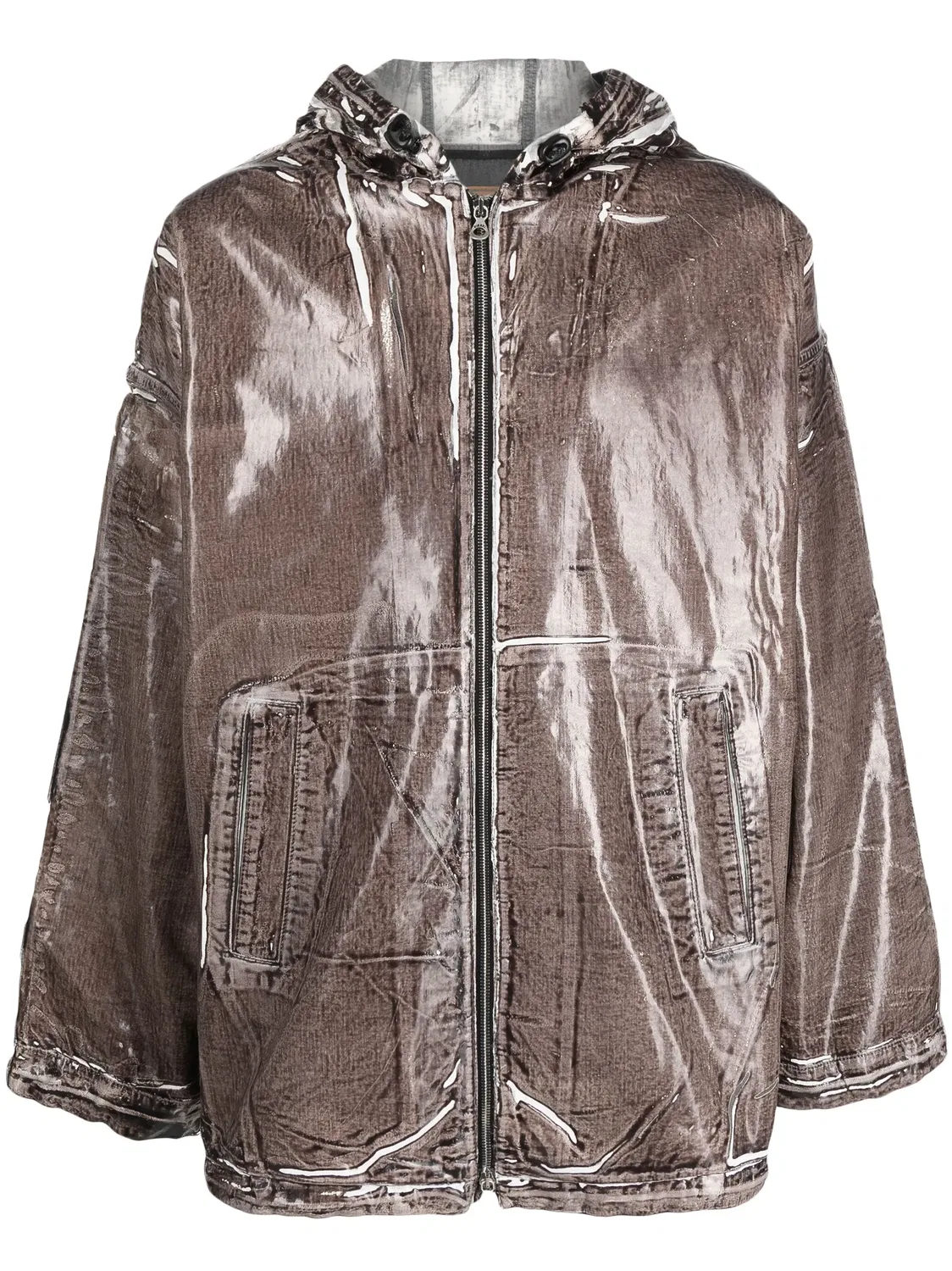 Куртка из покрытого денима Diesel, коричневый