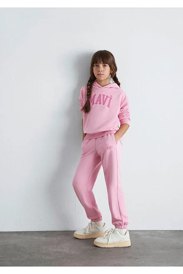 Детские спортивные штаны для девочек хлопковые 7010041-70972 Mavi, Pink-70972