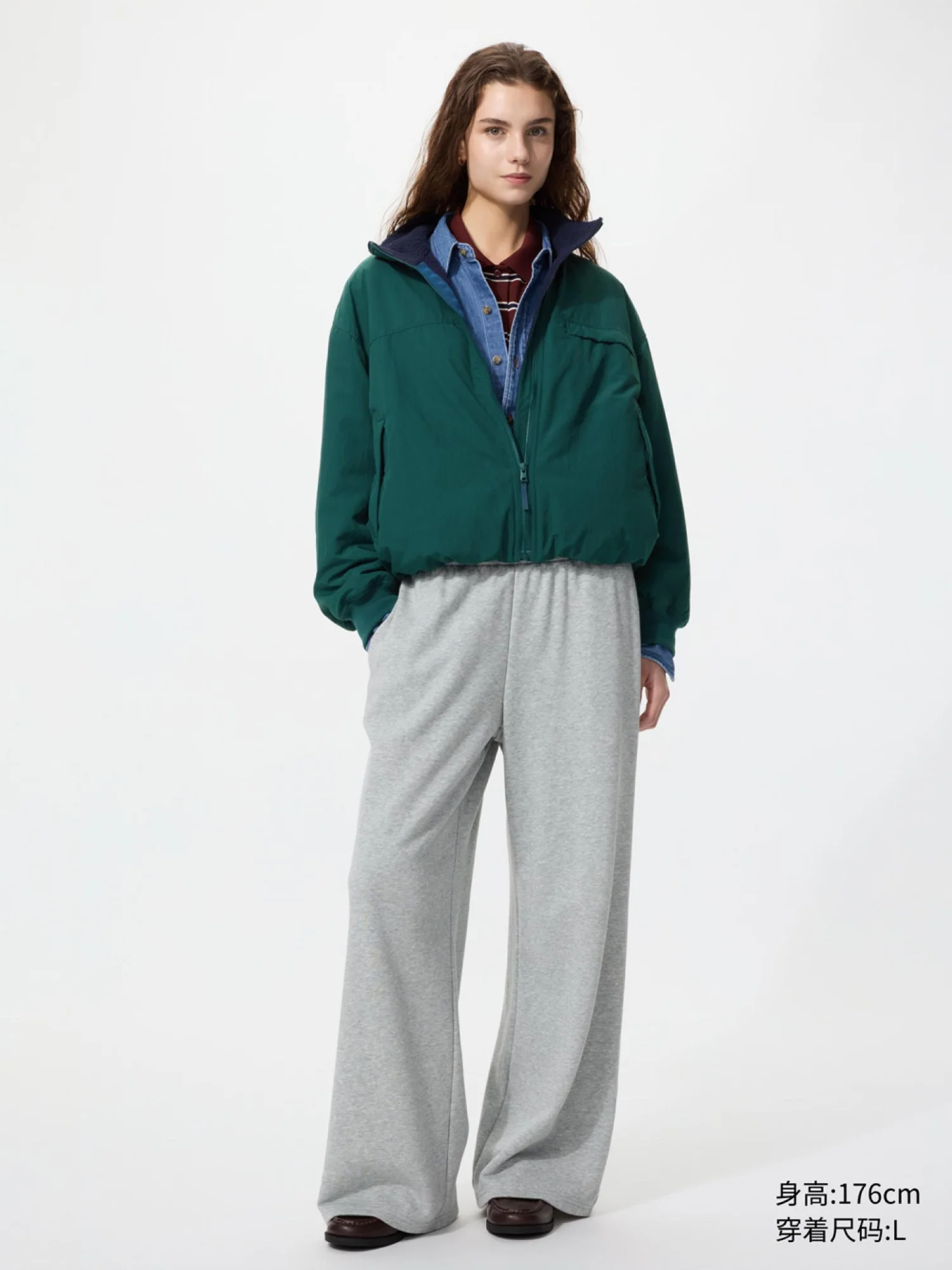 Куртка Uniqlo Stand Collar Fleece, 55 бирюзовый — фото 3