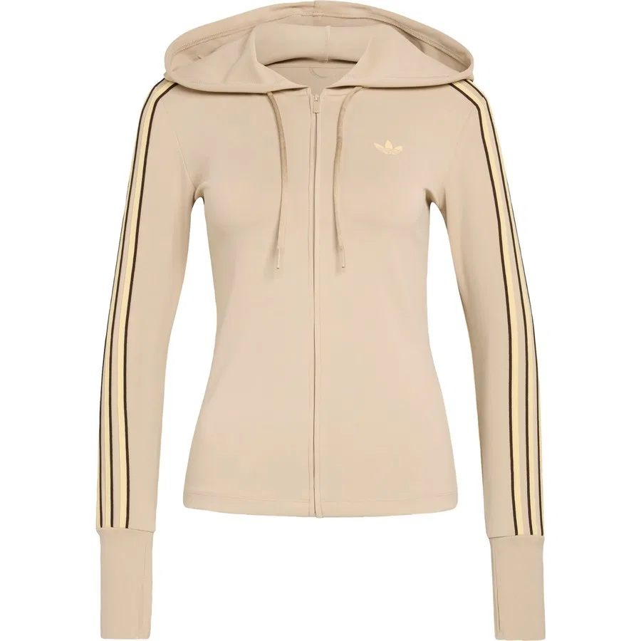 Худи с капюшоном и молнией Originals KW4551 Hooded Trefoil Zipper Jacket adidas, Хаки — фото 3