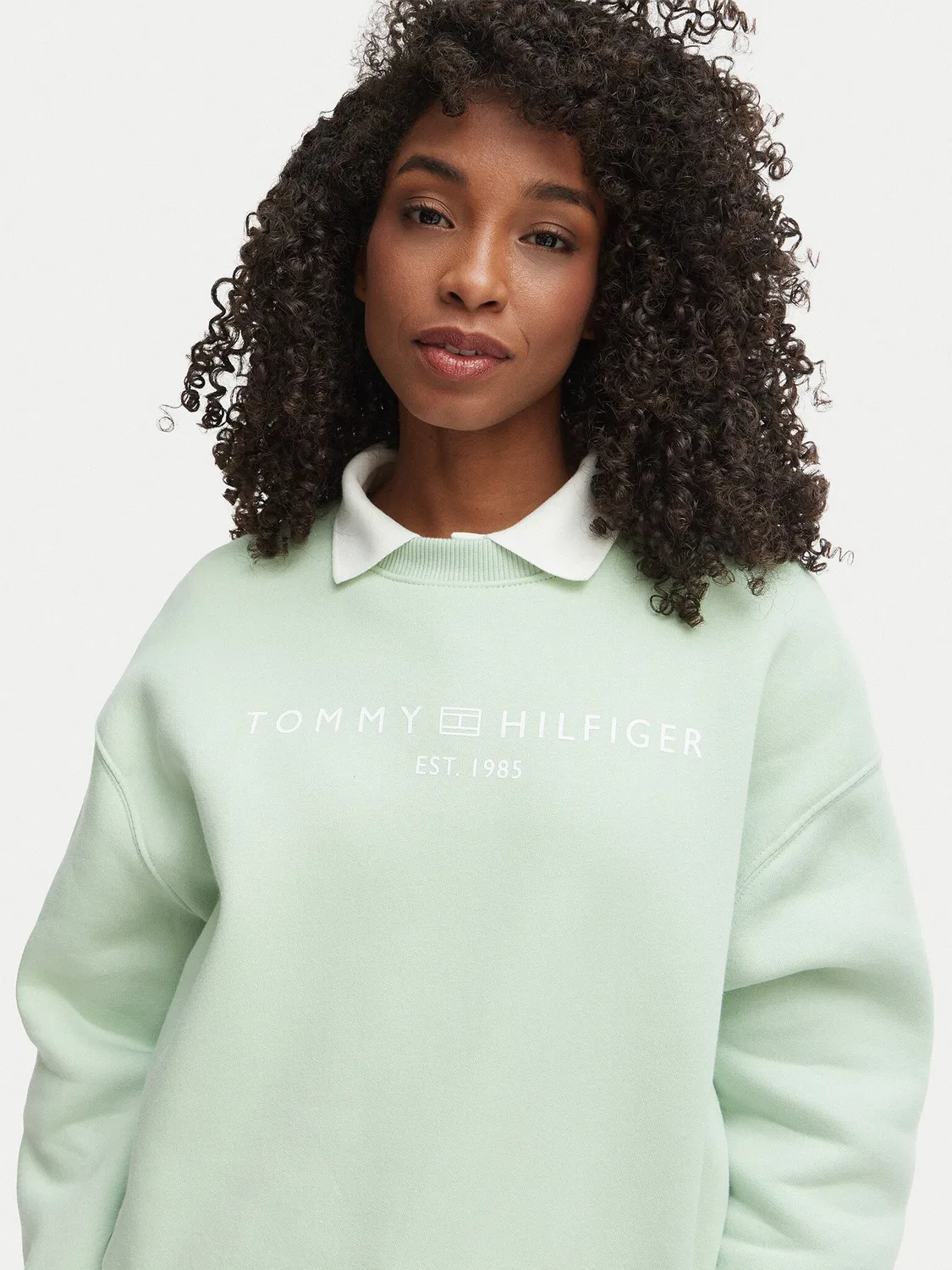 Женская толстовка стандартного кроя Tommy Hilfiger, зеленый — фото 4