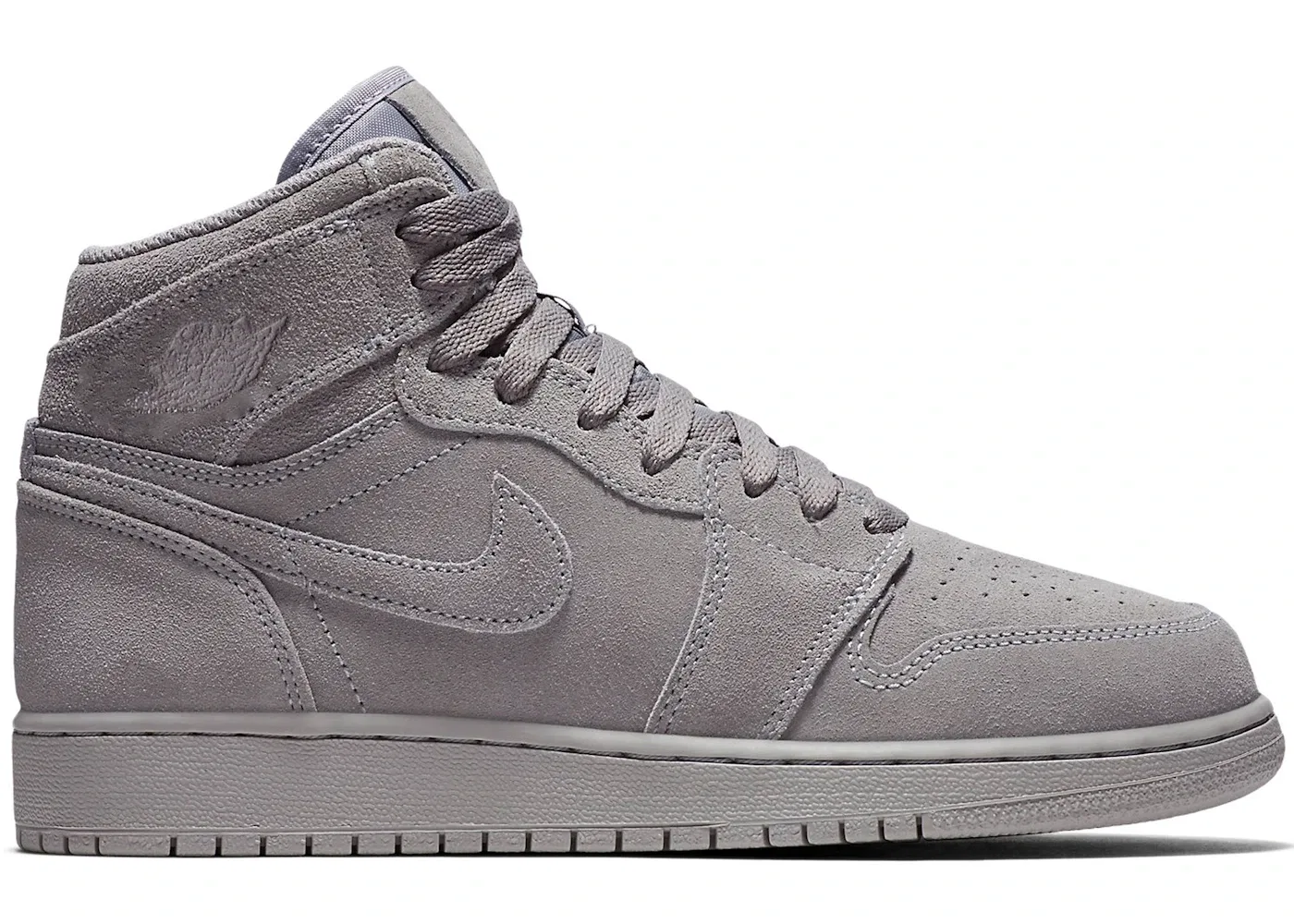 Детские кроссовки с замшевым верхом Jordan 1 Retro High Jordan, Wolf Grey/Wolf Grey