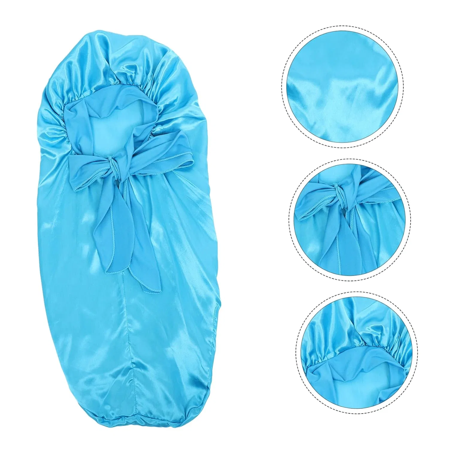 Набор шапочек для душа Satin, Healvian, 5 шт, 58 x 27 см, Sky Blue — фото 4