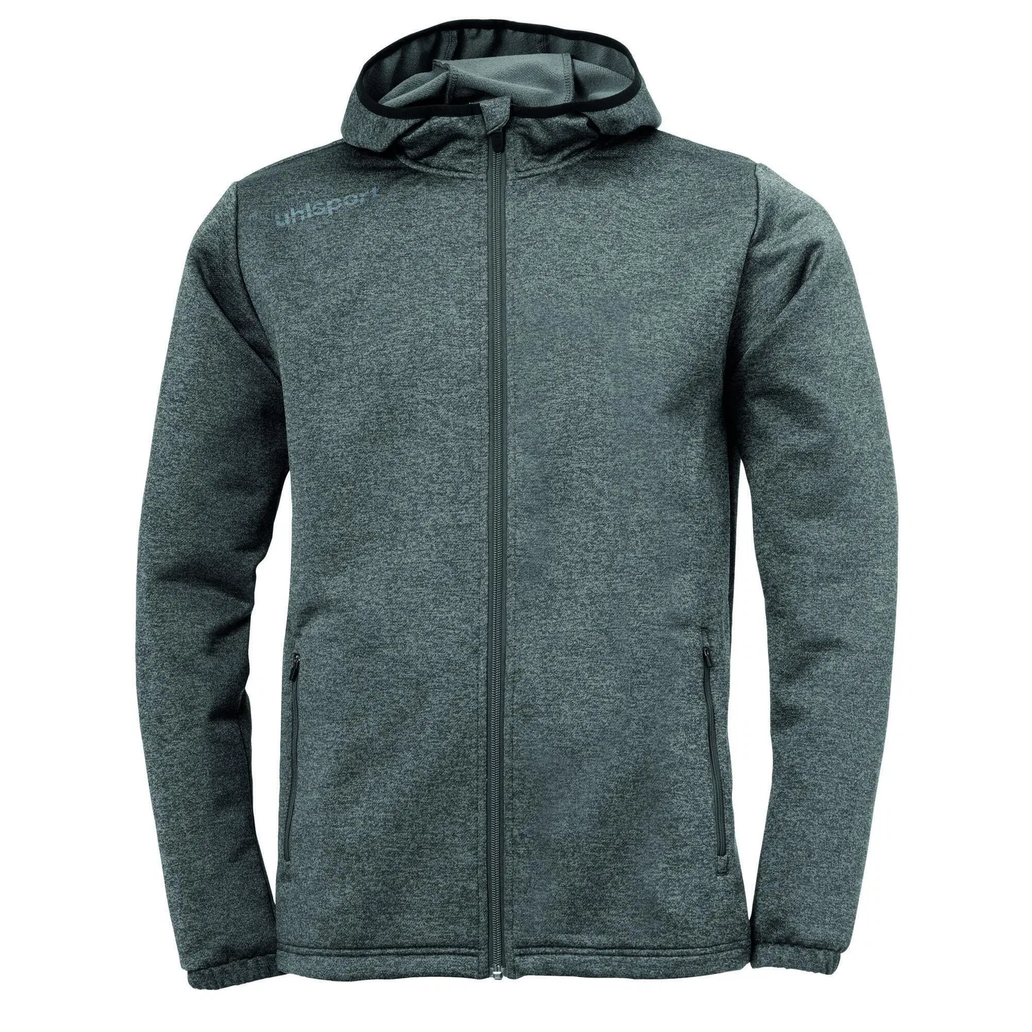 Детская флисовая куртка с капюшоном Essential Fleece Uhlsport, Grau / Kohlengrau / Dunkelgrau