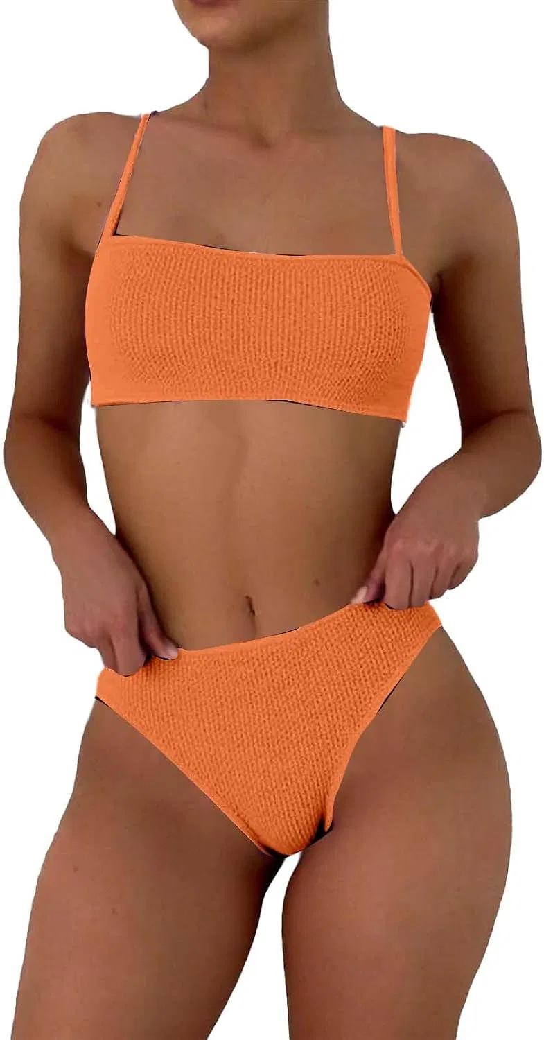 Женский бикини-комплект на бретельках Y2K, Orange