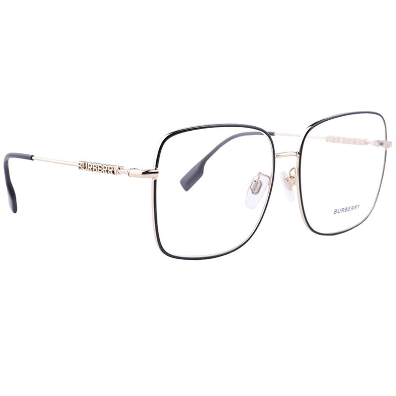 

Burberry Металлические квадратные оправы для очков Unisex Black Gold