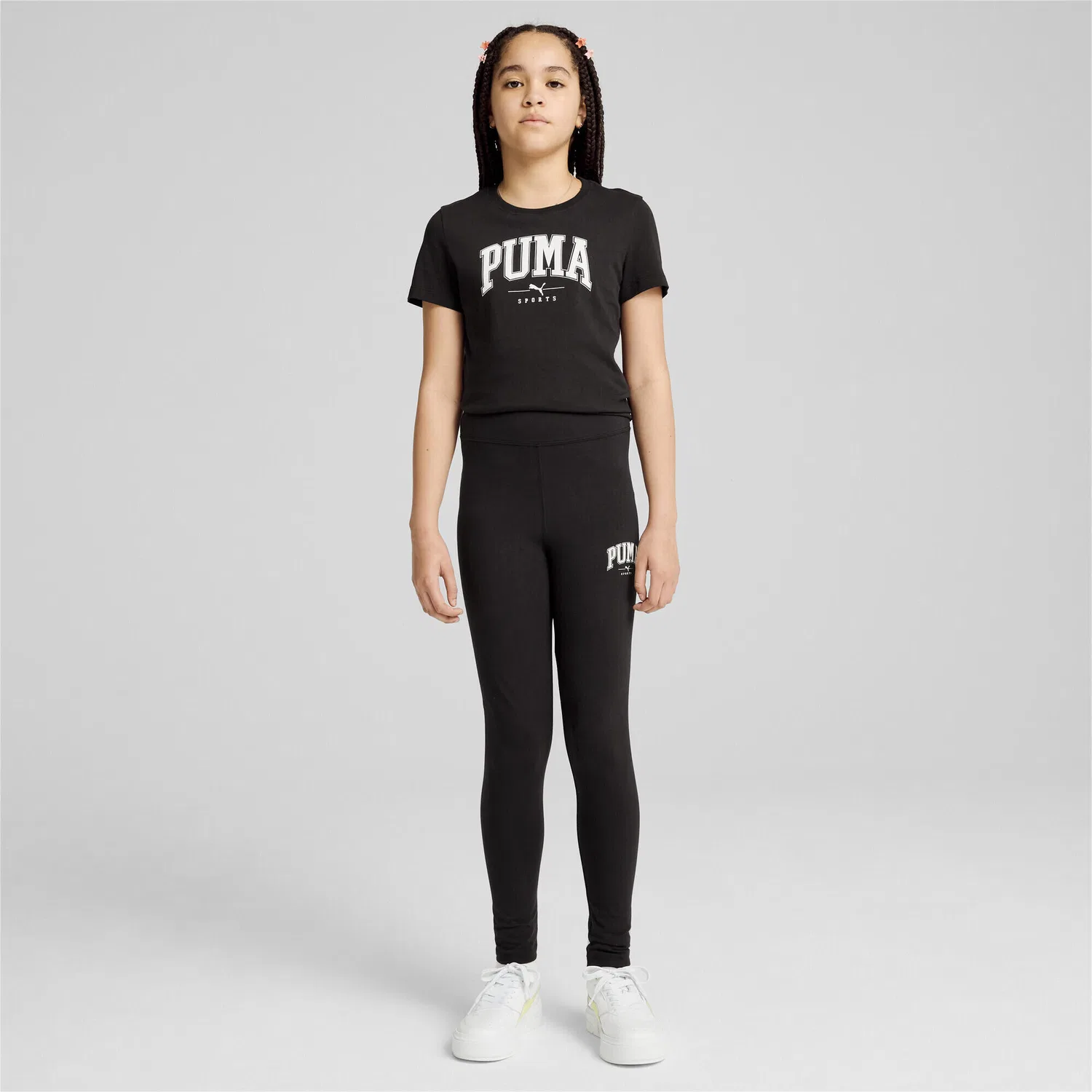Детские леггинсы с принтом PUMA Squad Puma, Schwarz — фото 3