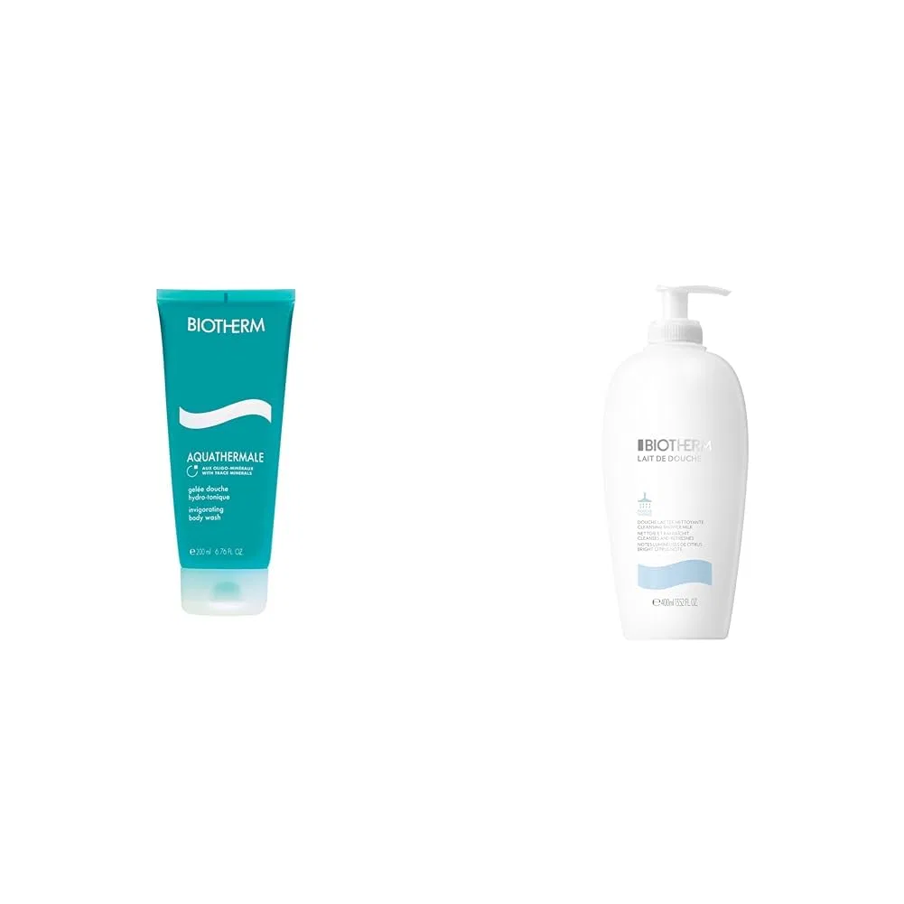 Гель для душа Aquathermale + Молочко для душа, BIOTHERM, набор 200 мл + 400 мл