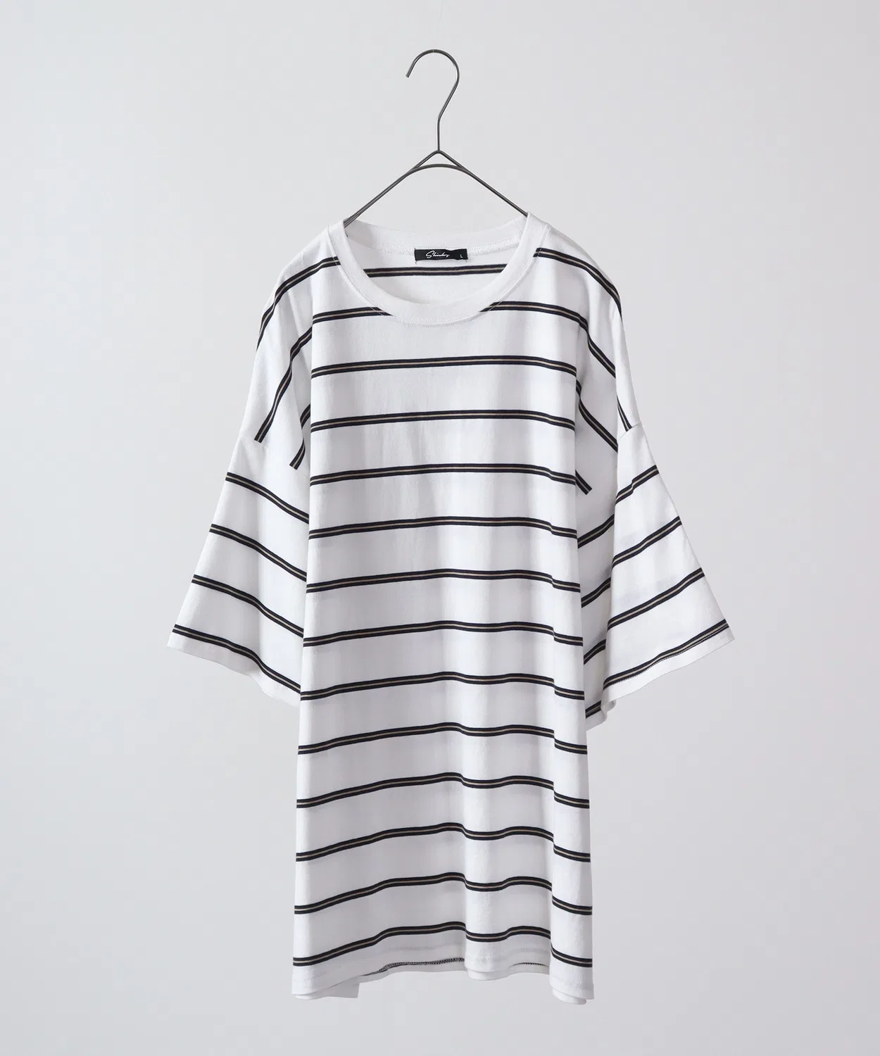 Детская футболка с принтом Multi-border short-sleeved T-shirt FUNALIVE, Heather Grey — фото 2