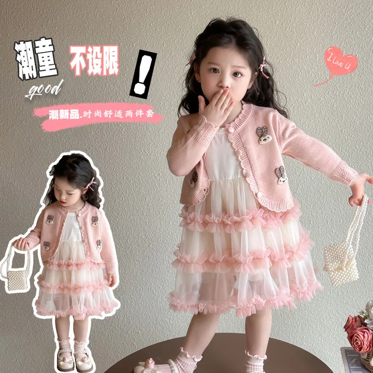 Детский комплект для девочек из двух предметов Lanza, Цвет Sweater Gauze Skirt Set — фото 4