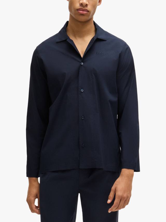 

Пижамный комплект BOSS Chris с длинными рукавами и вышитым логотипом HUGO BOSS, Dark Blue