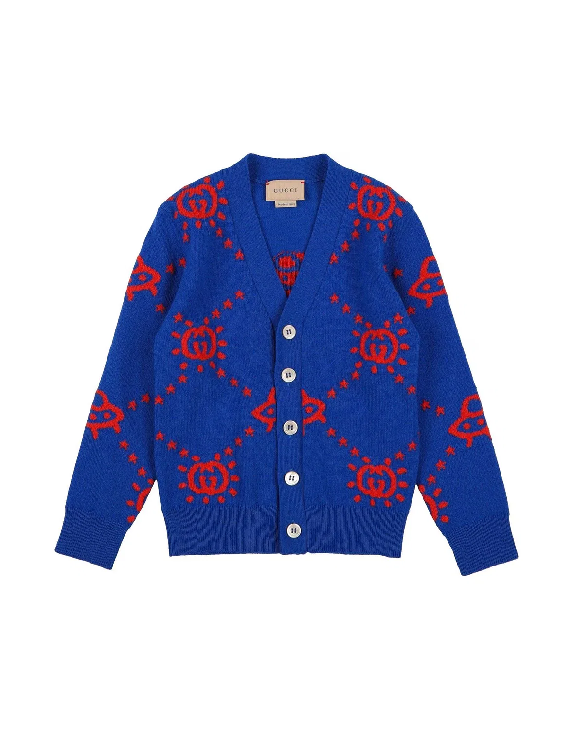 Детский кардиган с длинным рукавом Gucci, синий