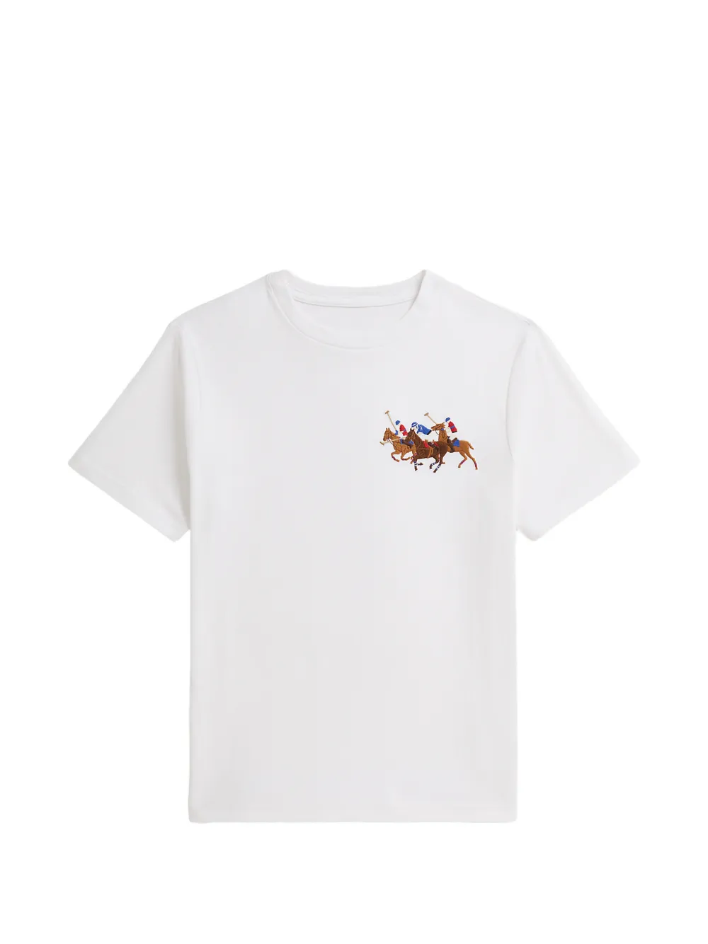 

Футболка с вышивкой Polo Ralph Lauren Kids, белый
