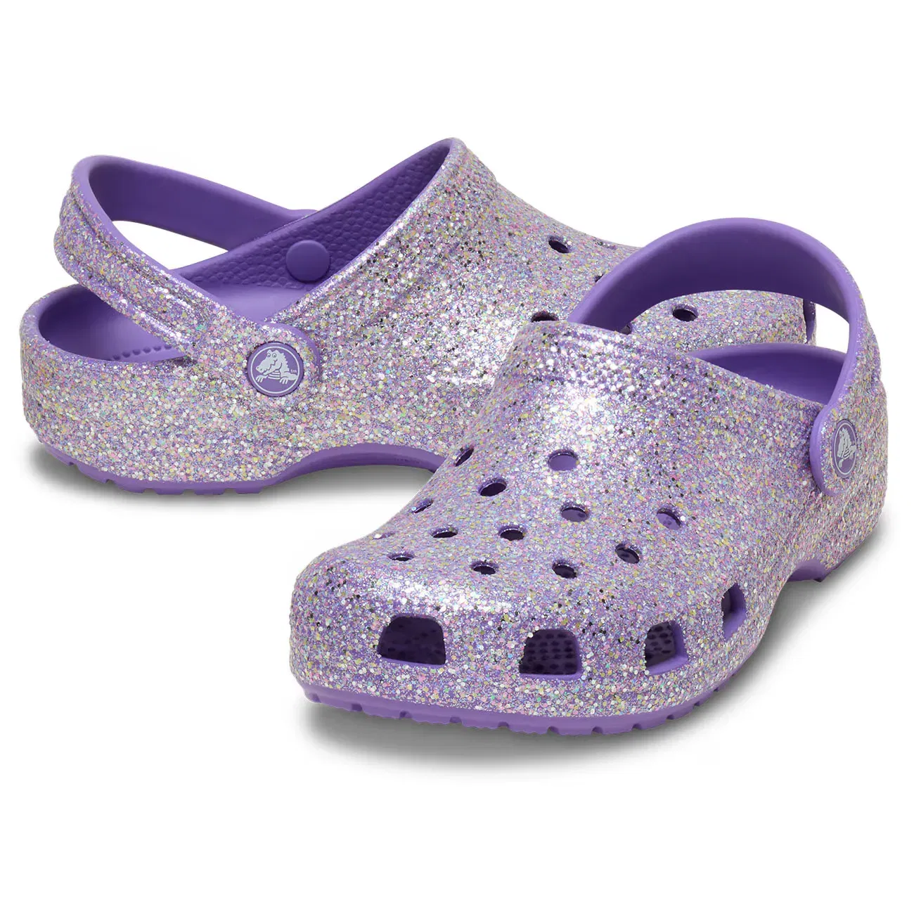 Детские сабо для мальчиков Classic Fantasy Glitter Clog K Crocs, Morado — фото 2