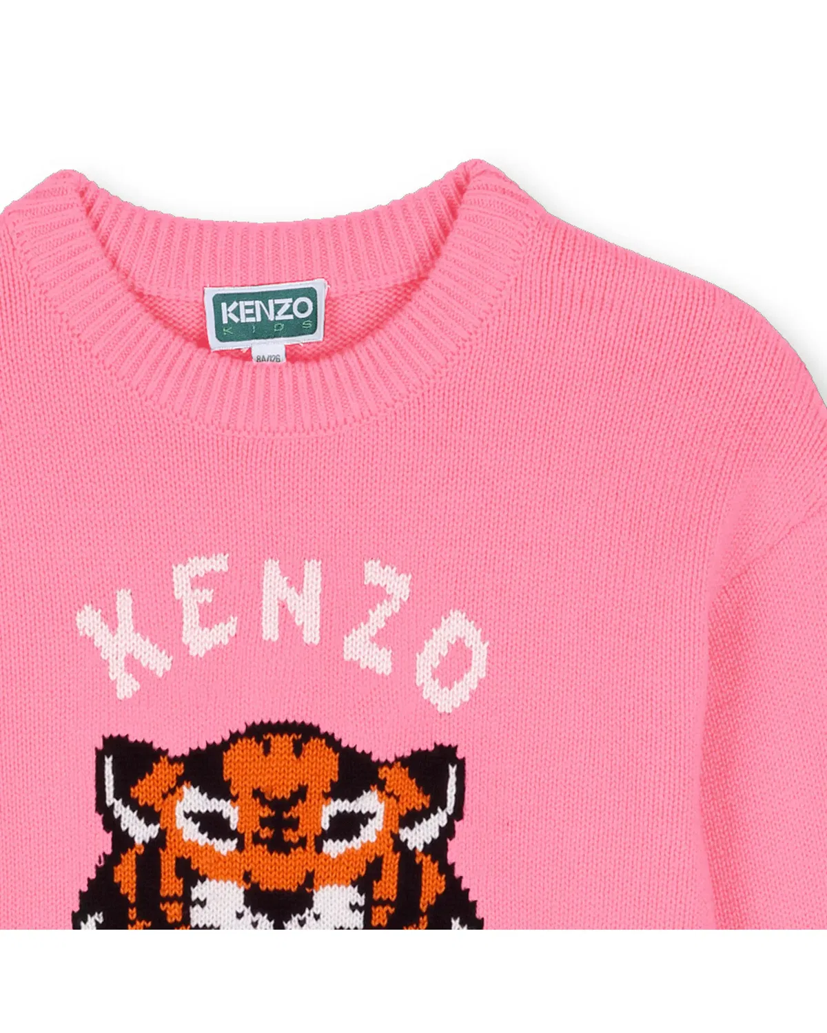 Детский джемпер для девочек из смесовой пряжи Kenzo Kids, Rosa — фото 2